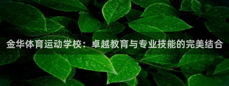 悟空体育：金华体育运动学校：卓越教育与专业技能的完美结合